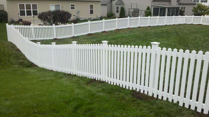 White Vinyl Picket Fence2